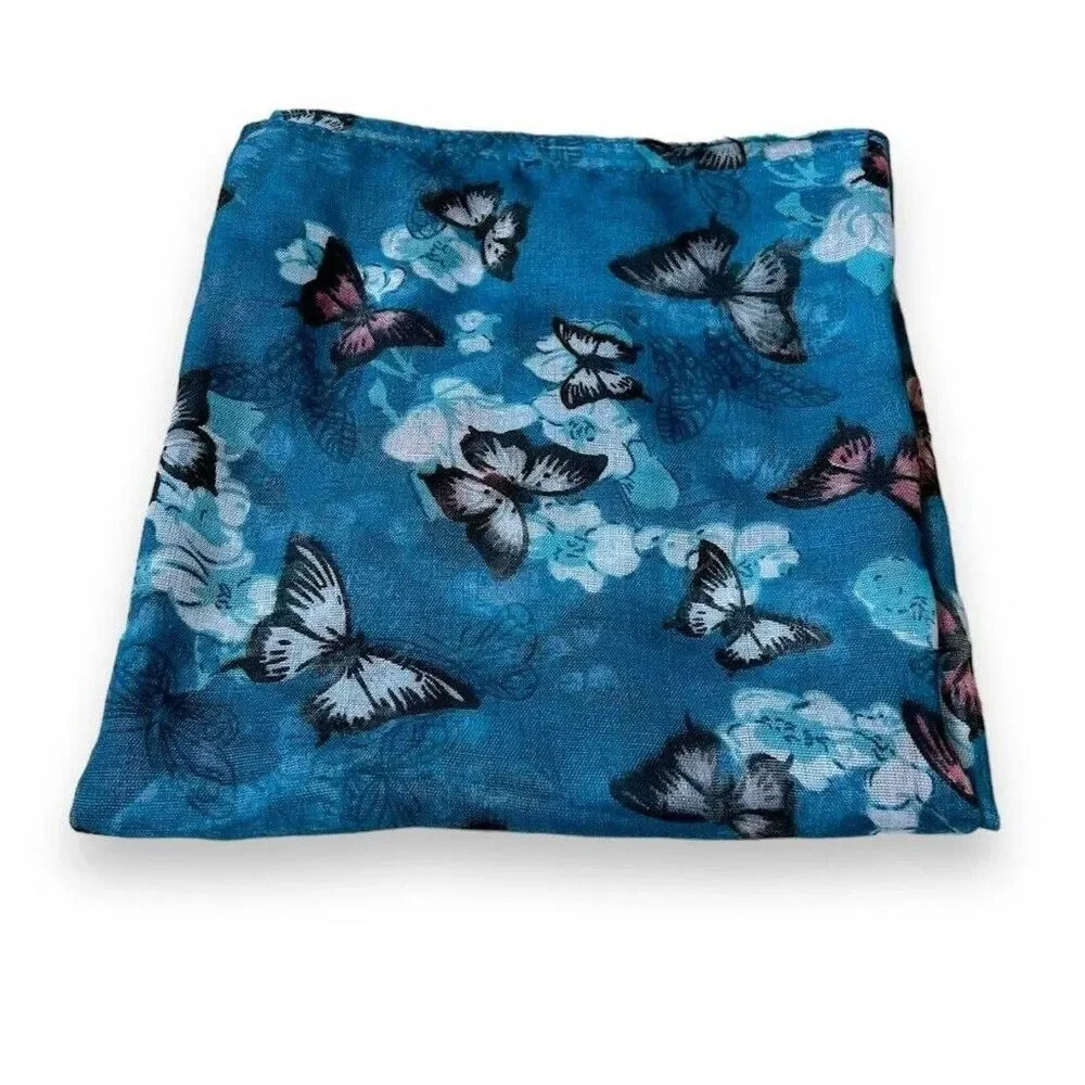 Butterfly Blue Snood Scarf 35
